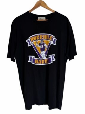 Hippy feet X Harrison Phillips Crewneck T-Shirt with Horrible Harry logo.